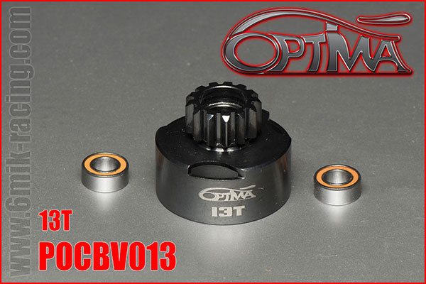 6 Mik Optima 13T vented clutch bell complete with bearings