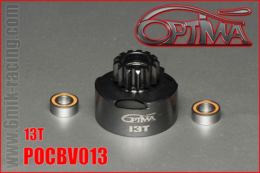 6 Mik Optima 13T vented clutch bell complete with bearings