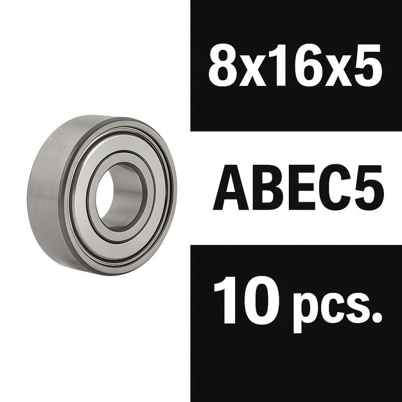 XTR Ball Bearing "Zero Friction" 8X16X5ZZ (10 pcs)